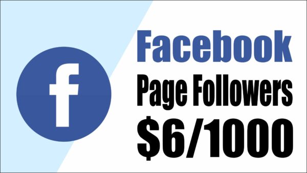 Facebook page followers $6/1000