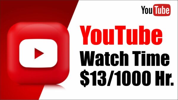 Youtube watch-time $20/1000